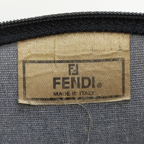 212101D Fendi Cosmetic Pouch Bag Brown PVC - Picture 5 of 10